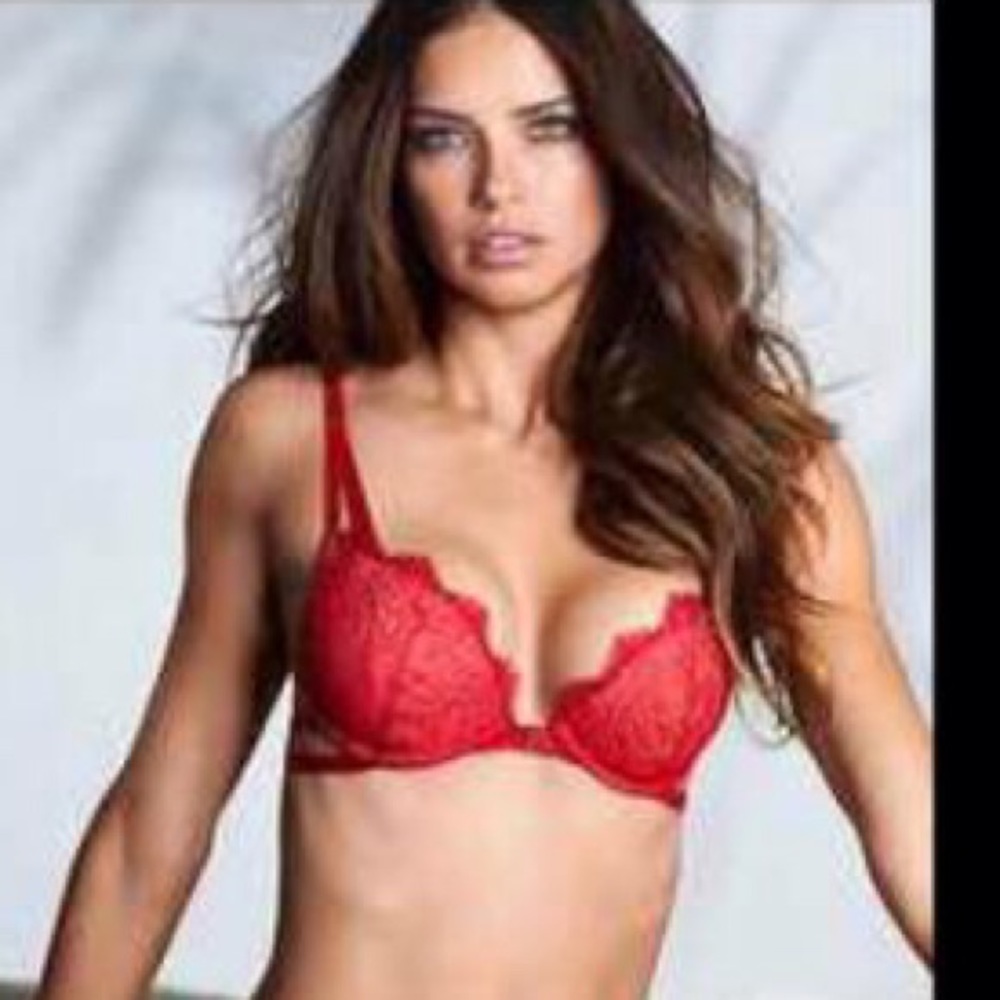 Victoria Secret Red Caged Bra 32DD